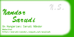 nandor sarudi business card